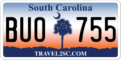 SC license plate BUO755