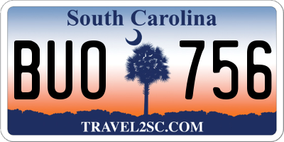 SC license plate BUO756
