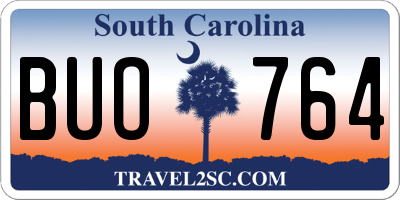 SC license plate BUO764