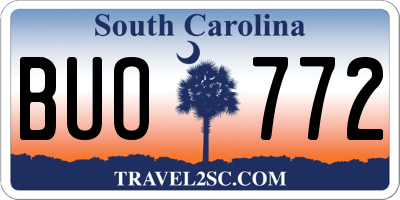 SC license plate BUO772