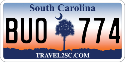 SC license plate BUO774