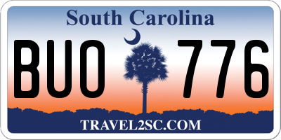 SC license plate BUO776