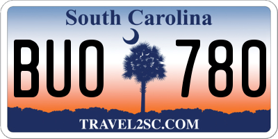 SC license plate BUO780
