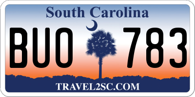 SC license plate BUO783