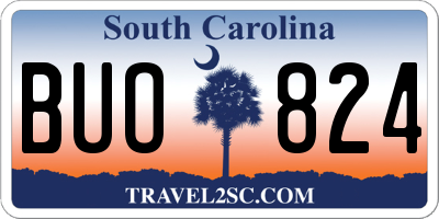 SC license plate BUO824