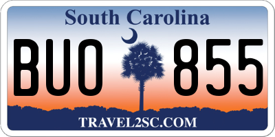 SC license plate BUO855