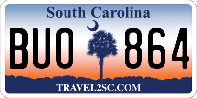 SC license plate BUO864