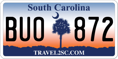SC license plate BUO872