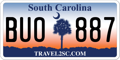 SC license plate BUO887