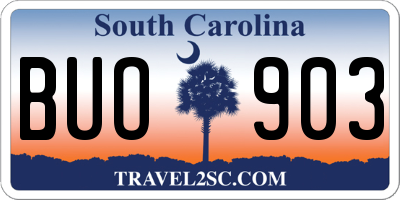 SC license plate BUO903