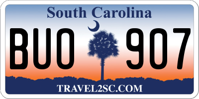 SC license plate BUO907