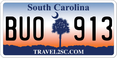 SC license plate BUO913
