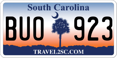 SC license plate BUO923