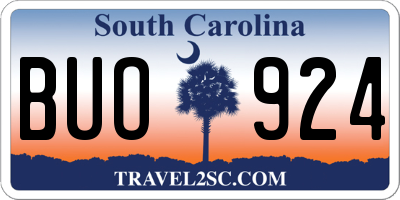 SC license plate BUO924