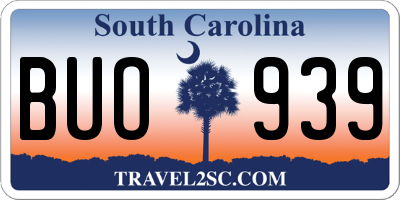 SC license plate BUO939