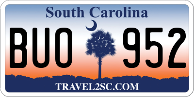 SC license plate BUO952