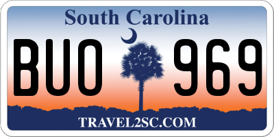 SC license plate BUO969