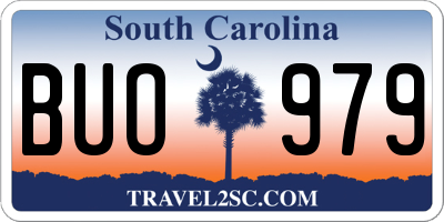 SC license plate BUO979