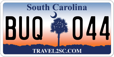 SC license plate BUQ044