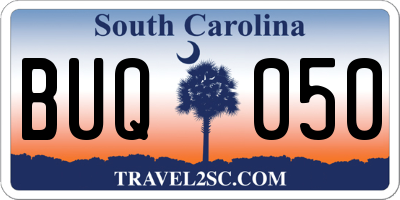 SC license plate BUQ050
