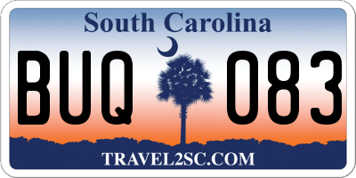 SC license plate BUQ083