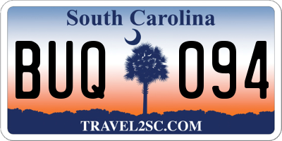 SC license plate BUQ094