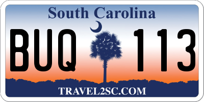 SC license plate BUQ113
