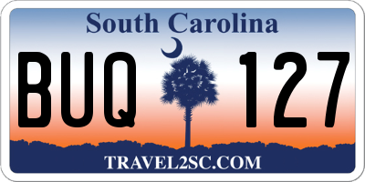 SC license plate BUQ127