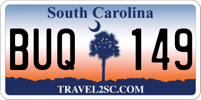 SC license plate BUQ149