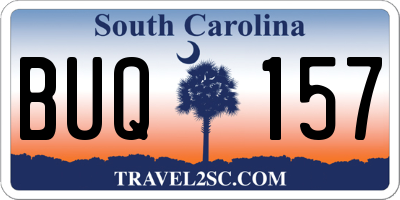 SC license plate BUQ157