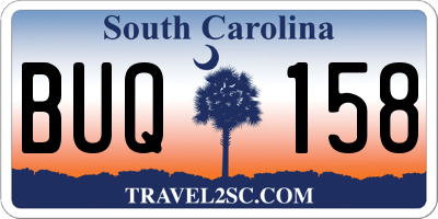 SC license plate BUQ158