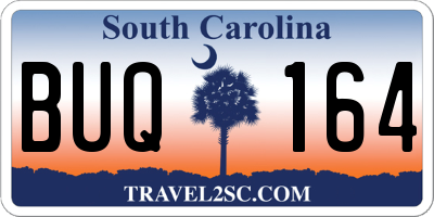 SC license plate BUQ164