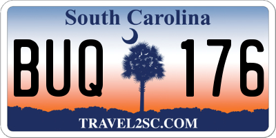 SC license plate BUQ176