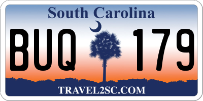 SC license plate BUQ179