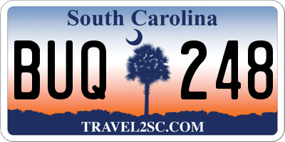 SC license plate BUQ248