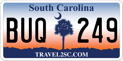 SC license plate BUQ249