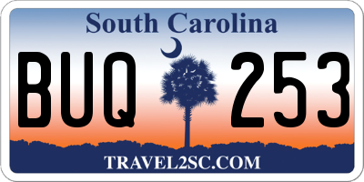 SC license plate BUQ253