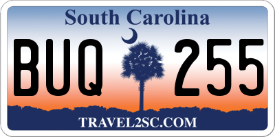 SC license plate BUQ255