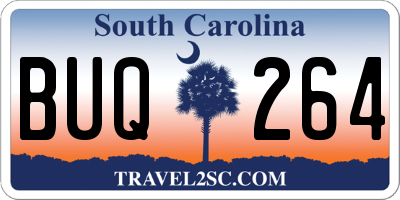 SC license plate BUQ264