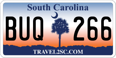 SC license plate BUQ266