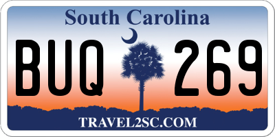 SC license plate BUQ269