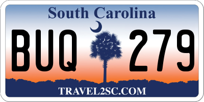 SC license plate BUQ279