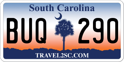 SC license plate BUQ290