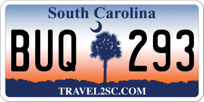 SC license plate BUQ293