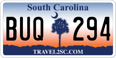 SC license plate BUQ294