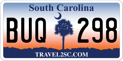 SC license plate BUQ298