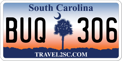SC license plate BUQ306