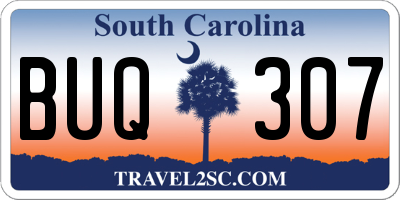 SC license plate BUQ307