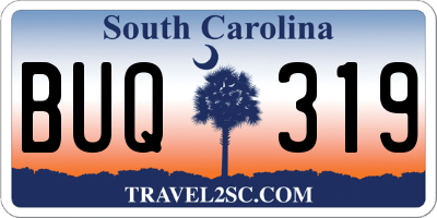SC license plate BUQ319