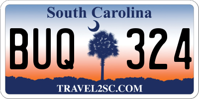 SC license plate BUQ324